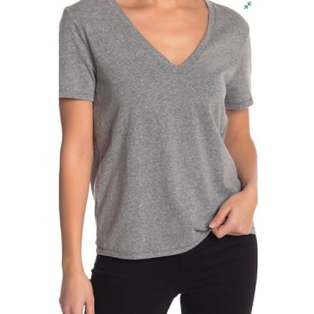 NWT BP Grey V-Neck Short Sleeve Top - Medium